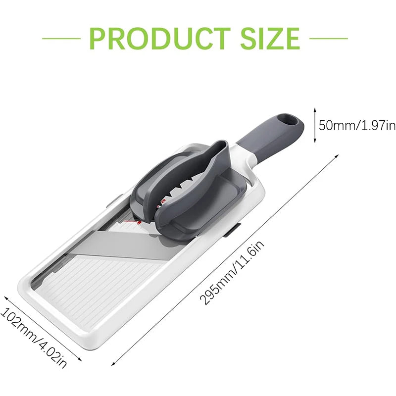 Mandolin slicer for cucumber salad